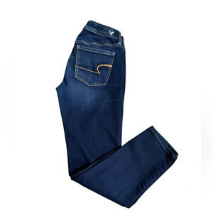 American Eagle Dark Wash Skinny Jeans Size 8 Short